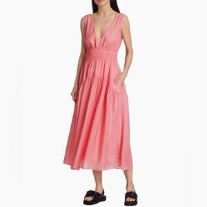Vince Roseta pink midi dress